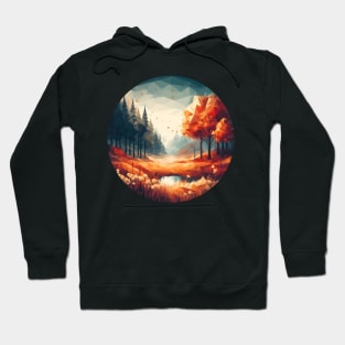 Low Poly Autumn Forest Hoodie